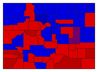 1930 Colorado County Map of Special Election Results for Attorney General