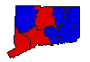 1930 Connecticut County Map of General Election Results for Governor