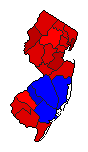 1931 New Jersey County Map of General Election Results for Governor
