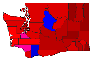 1932 Washington County Map of General Election Results for Governor
