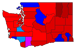 1932 Washington County Map of General Election Results for Lt. Governor