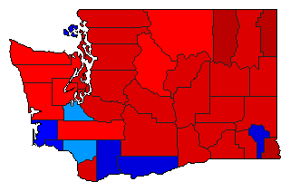 1932 Washington County Map of General Election Results for State Treasurer