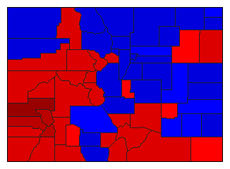1932 Colorado County Map of General Election Results for Secretary of State
