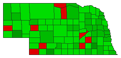 1934 Nebraska County Map of General Election Results for Amendment
