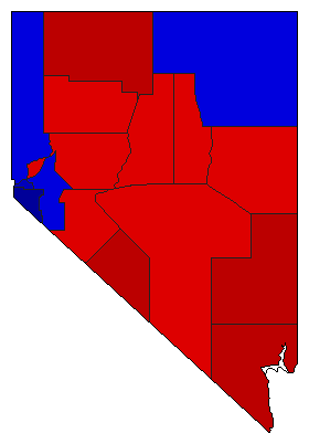 1934 Nevada County Map of General Election Results for Controller