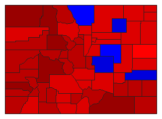 1934 Colorado County Map of General Election Results for Governor