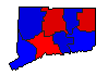 1934 Connecticut County Map of General Election Results for Governor