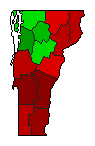 1936 Vermont County Map of General Election Results for Referendum