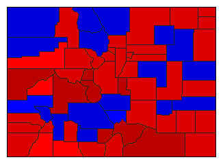 1936 Colorado County Map of General Election Results for Governor