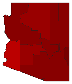 1938 Arizona County Map of General Election Results for State Auditor