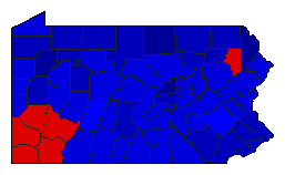 1938 Pennsylvania County Map of General Election Results for Governor