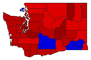 1938 Washington County Map of General Election Results for Senator