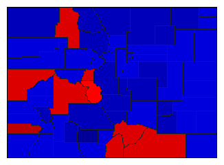 1938 Colorado County Map of General Election Results for Governor