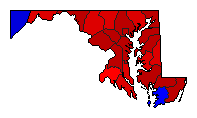1940 Maryland County Map of General Election Results for Senator