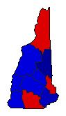 1940 New Hampshire County Map of General Election Results for Governor