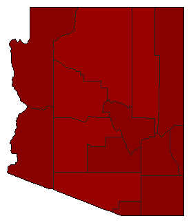 1940 Arizona County Map of General Election Results for Attorney General