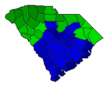 1940 South Carolina County Map of General Election Results for Referendum