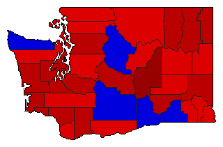 1940 Washington County Map of General Election Results for State Auditor