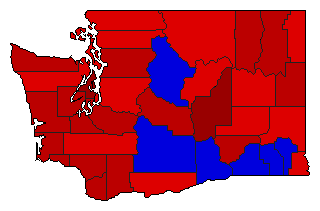 1940 Washington County Map of General Election Results for Insurance Commissioner