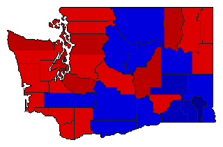 1940 Washington County Map of General Election Results for Senator