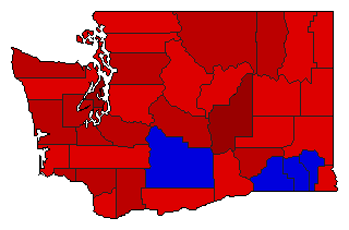 1940 Washington County Map of General Election Results for Secretary of State