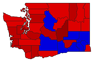 1940 Washington County Map of General Election Results for State Treasurer
