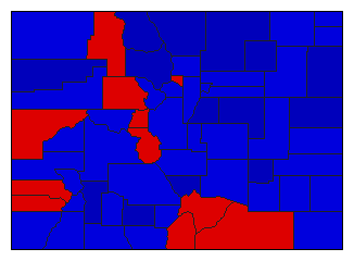 1940 Colorado County Map of General Election Results for Governor