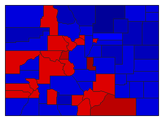 1940 Colorado County Map of General Election Results for Secretary of State