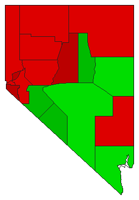 1942 Nevada County Map of General Election Results for Controller