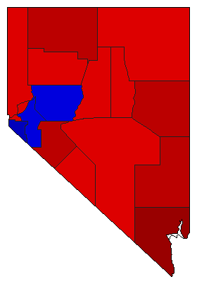1942 Nevada County Map of Special Election Results for Senator