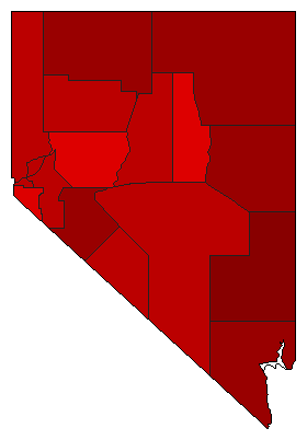1942 Nevada County Map of General Election Results for Secretary of State
