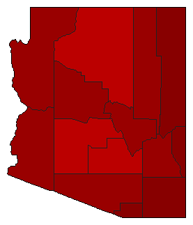 1942 Arizona County Map of General Election Results for Governor