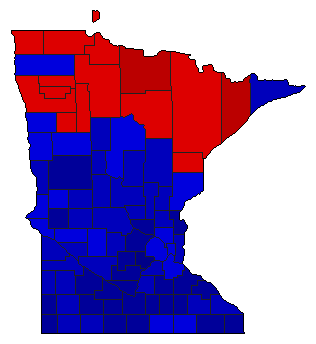 1944 Minnesota County Map of General Election Results for Lt. Governor
