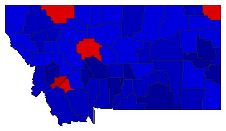 1944 Montana County Map of General Election Results for Governor