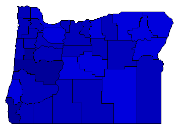 1944 Oregon County Map of General Election Results for Senator