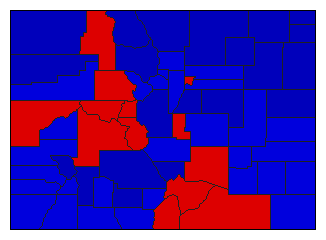 1944 Colorado County Map of General Election Results for Governor