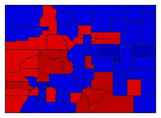 1944 Colorado County Map of General Election Results for State Treasurer