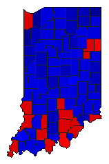 1946 Indiana County Map of General Election Results for Senator