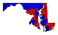 1946 Maryland County Map of General Election Results for Senator