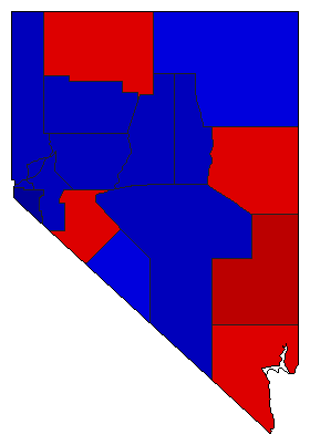 1946 Nevada County Map of General Election Results for Senator