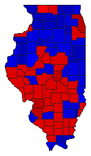 1948 Illinois County Map of General Election Results for Governor