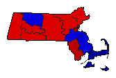 1948 Massachusetts County Map of General Election Results for Lt. Governor