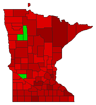 1948 Minnesota County Map of General Election Results for Amendment