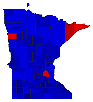 1948 Minnesota County Map of Democratic Primary Election Results for Attorney General