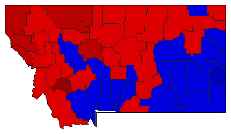 1948 Montana County Map of General Election Results for Governor