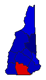 1948 New Hampshire County Map of General Election Results for Senator