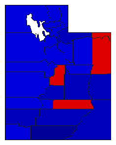 1948 Utah County Map of General Election Results for Governor