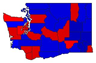 1948 Washington County Map of General Election Results for Governor
