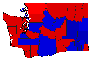 1948 Washington County Map of General Election Results for Lt. Governor