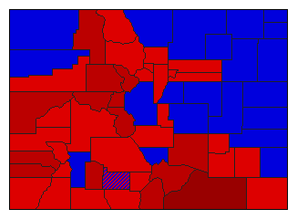 1948 Colorado County Map of General Election Results for Secretary of State